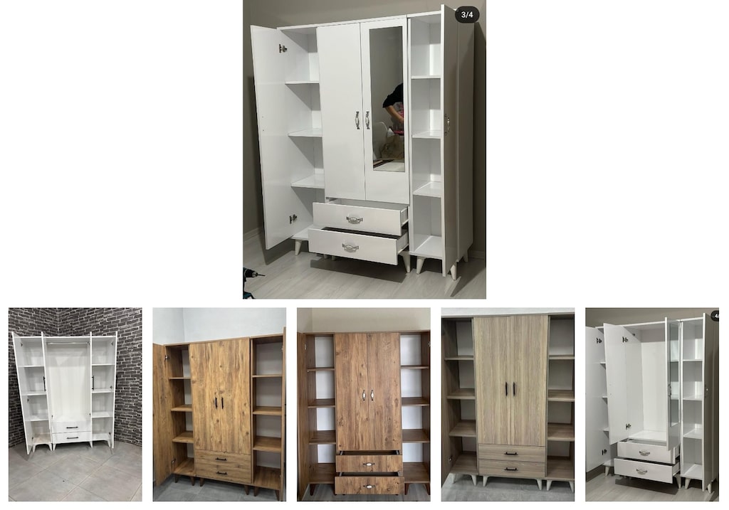 4 kapaklı elbise dolabı nombeblvzq - 6