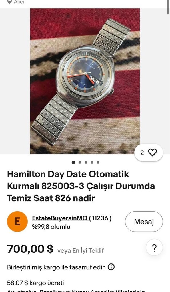 HAMİLTON Selfwinding Otomatik Kurmalı 825003-3 day-date 40mm - 11