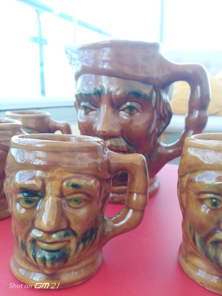 Vintage, Seramikten Mamül, Kabartmalı Sürahi Takımı - 6