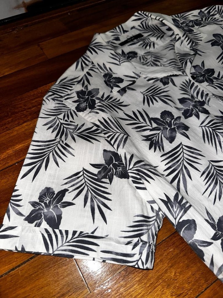 AVVA Çiçek desenli Hawai model kısa kollu Tshirt - 6