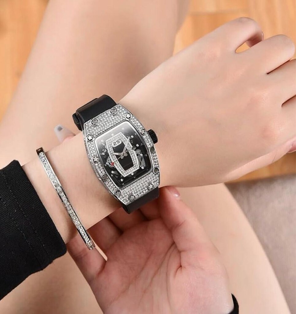 İTHAL/SIFIR/UNİSEX/Richard Mille,Komple Pırlanta Gövde,Titanyum Kasa - 7