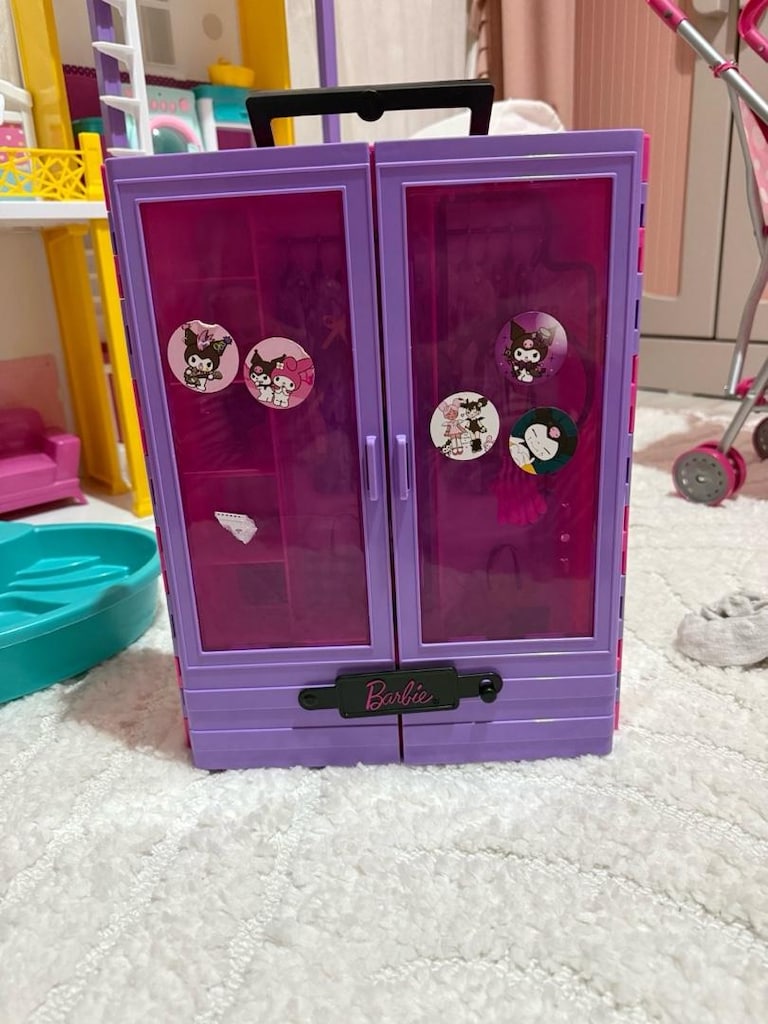 barbie evi-oyuncak makyaj masası-oyuncak mama sandalyesi - 5