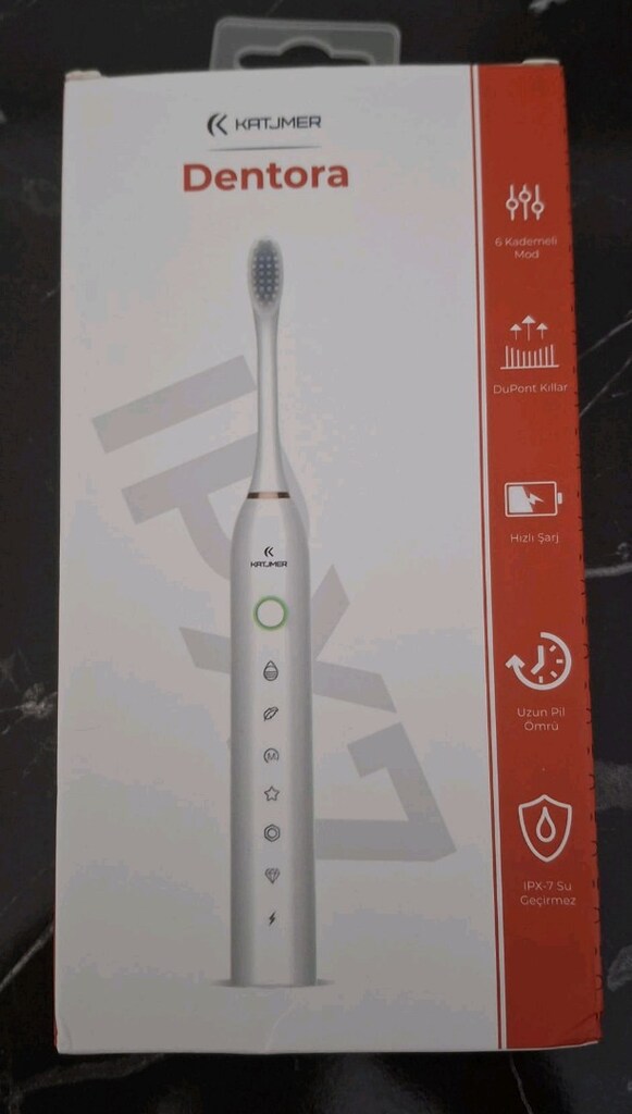KATJMER Dentora Beyaz Elektrikl iSarjl ıDiş Fırçası Seti Sıfır Ürün - 3