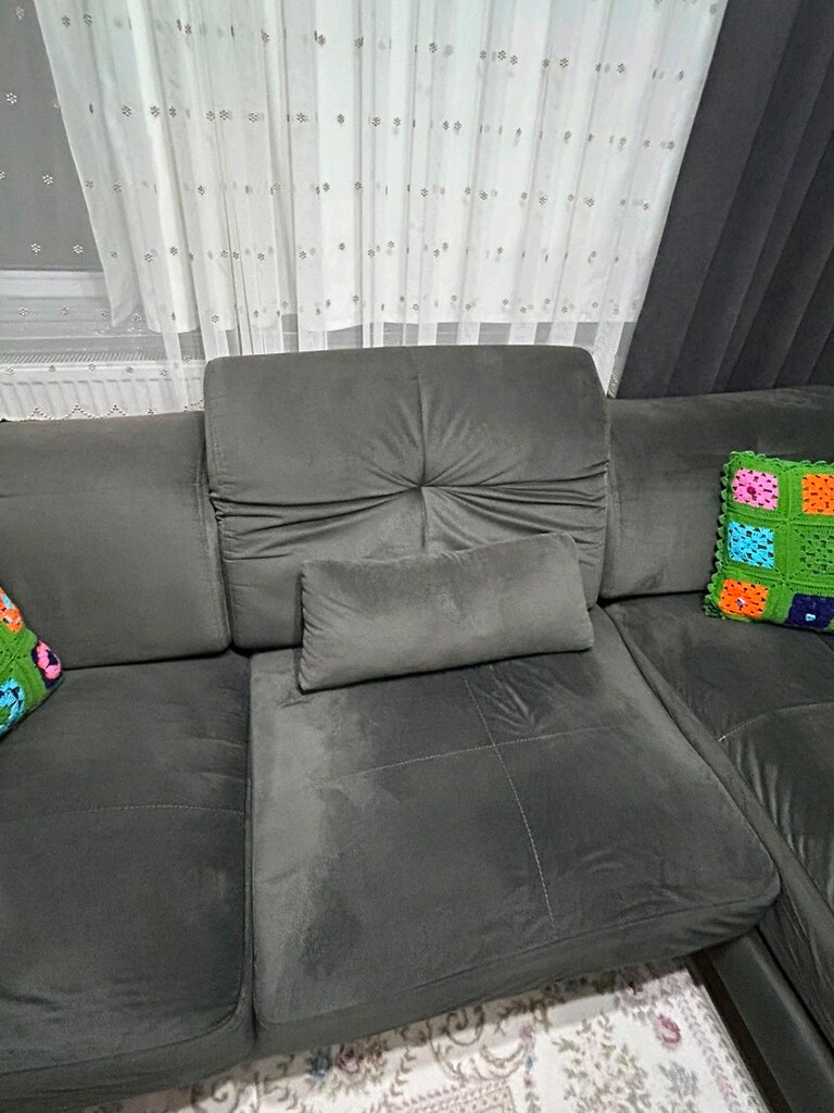 Temiz / Diri / Leke Tutmaz Kumaş Füme Gri L Köşe Koltuk - 4