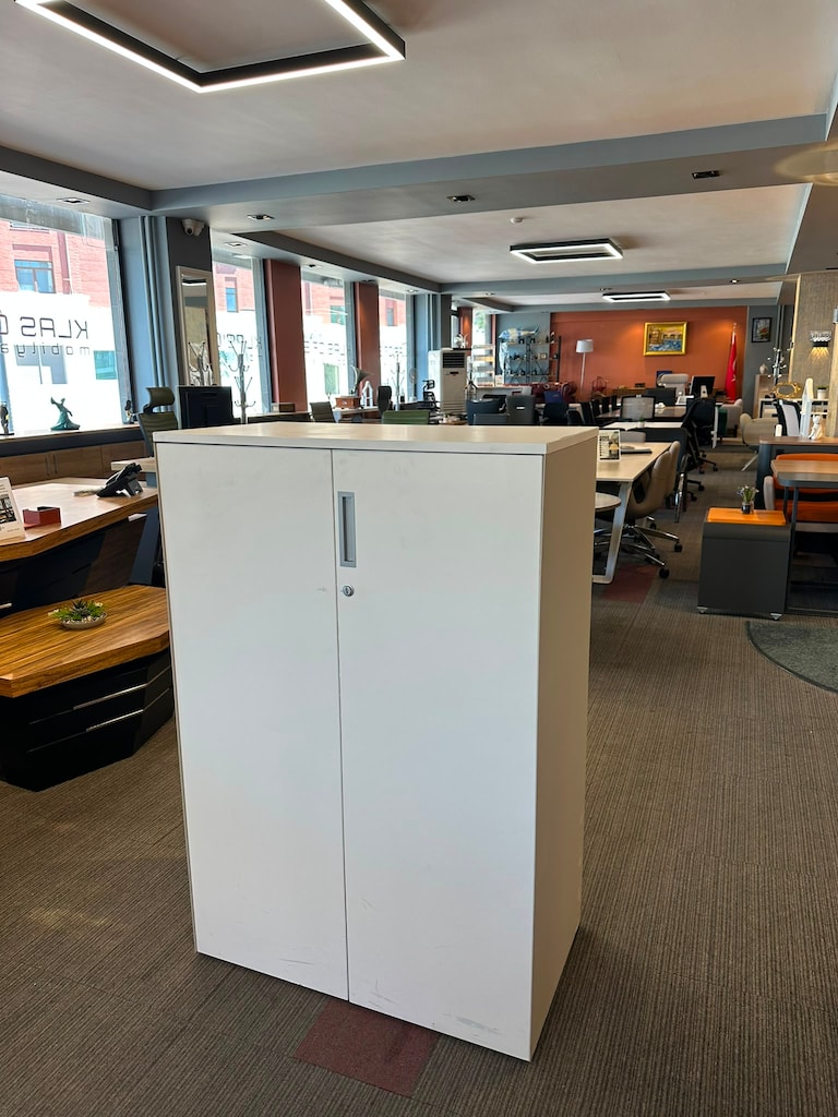 KLAS OFİS ÜSKÜDAR NURUS 80x45x120 BEYAZ GRİ DOSYA DOLABI - 4