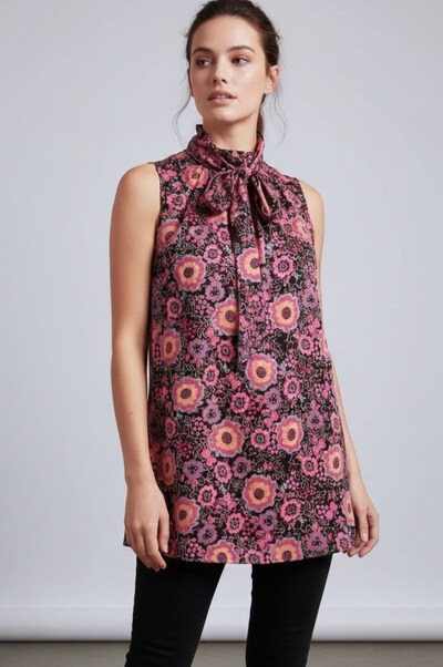 ADİL IŞIK MİNİ ÇİÇEKLİ RETRO ELBİSE TUNİK BLUZ XS S Twist mango zara