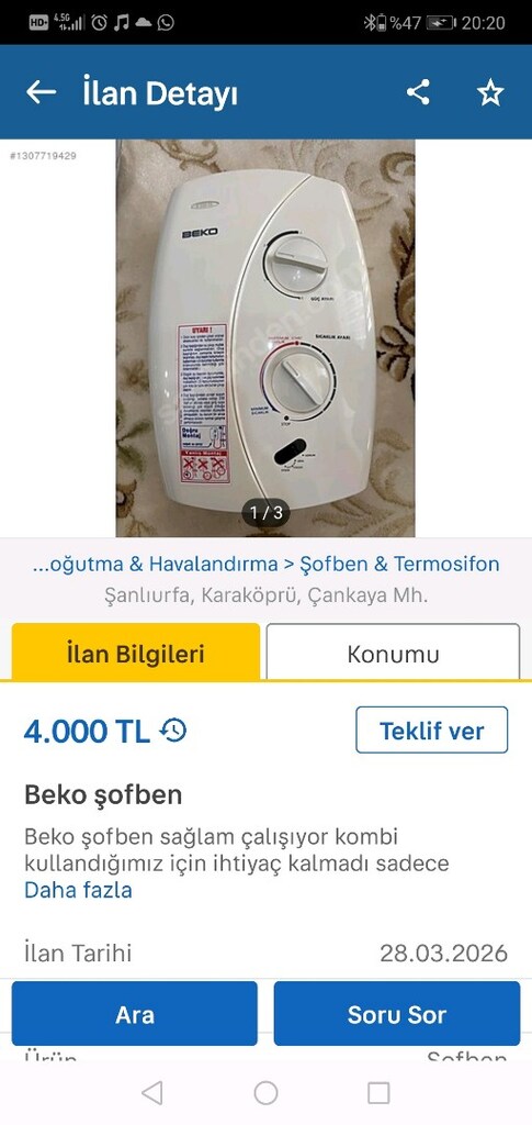 Şofben - 3