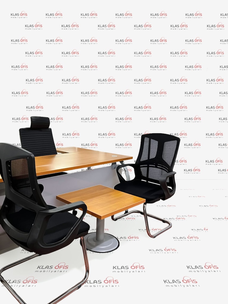 KLAS OFİS PENDİK 180x70 CEVİZ RENK L KESONLU ÇALIŞMA MASASI - 2