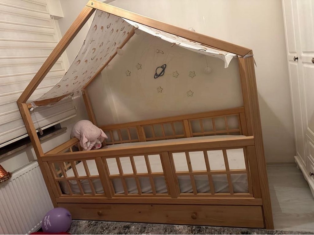 Montessori doğal ağaç yavrulu yatak - 4