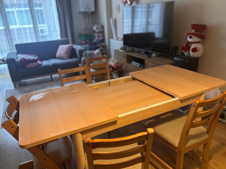 ikea yemek masa ve 4 sandalye - 3