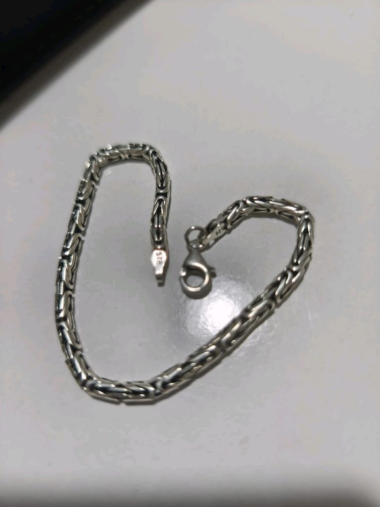 gümüş kral bileklik 3.3mm 10gr 21 cm - 3