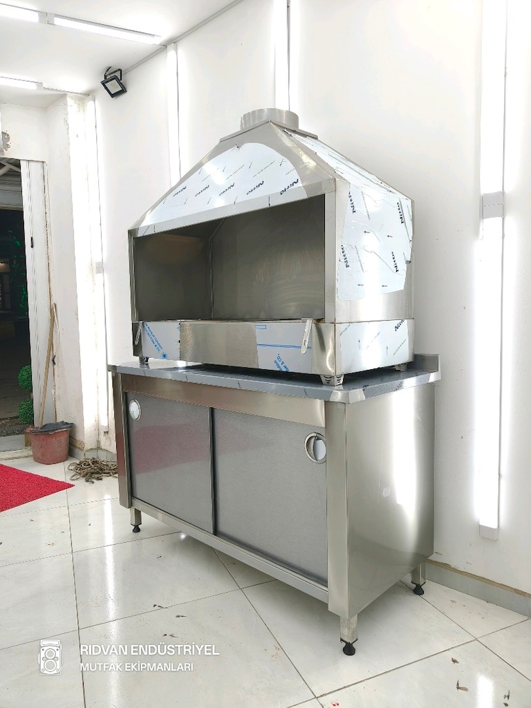 ocakbaşı mangal kömürlü ızgara ocak barbekü krom tezgah krom mangal - 10