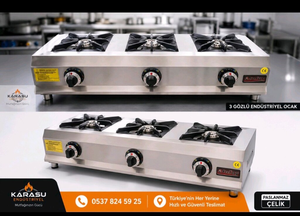 üçlü set üstü ocak c e belgeli 2 yıl garantili sıfır ürün - 2