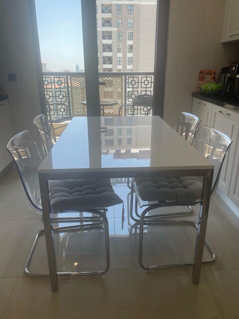 ikea mutfak masası ve 4 sandalye