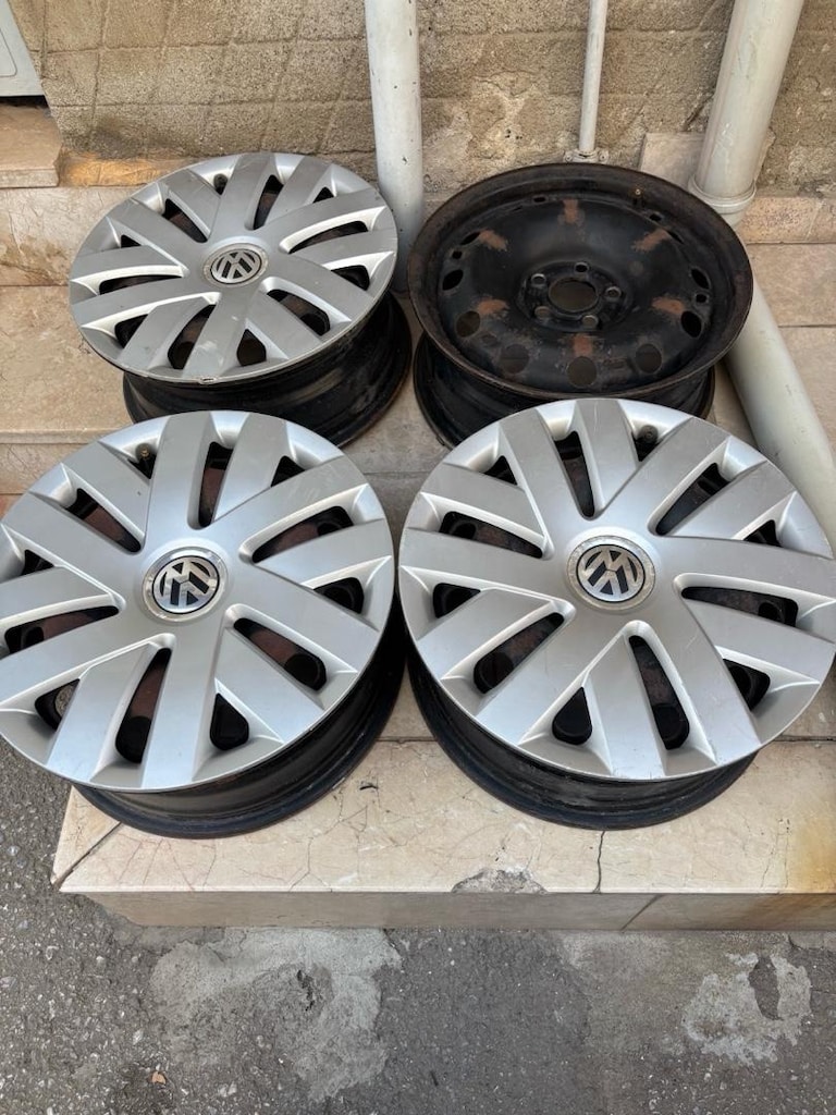 wv polo 15 jant 5*100 , jant ve kapakları - 3
