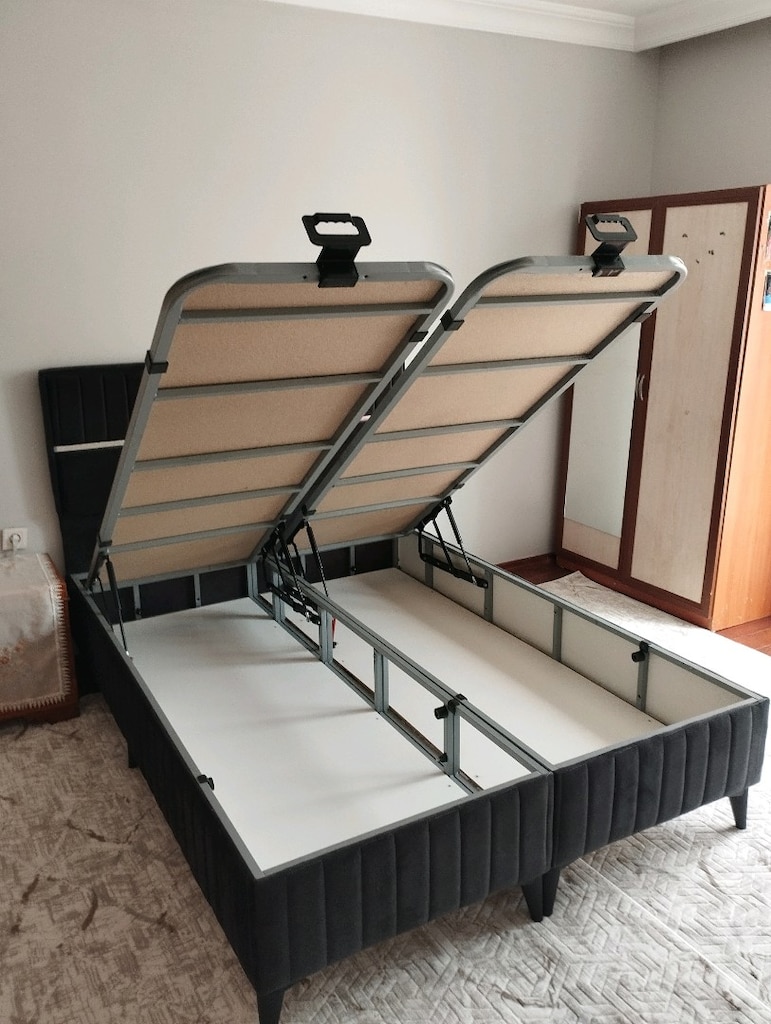 ÇİFT KİŞİLİK SANDIKLI BAZA BAŞLIK YATAK - 3