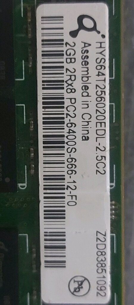 QIMONDA HYS64T256020EDL-2.5 2GB - 3
