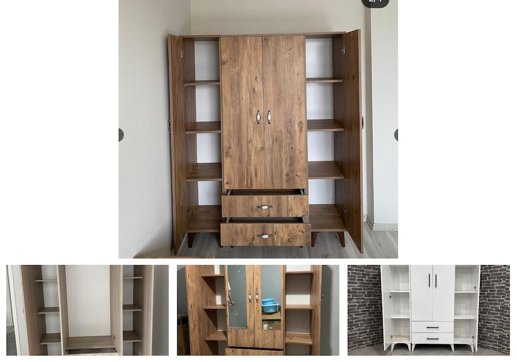 4 kapaklı elbise dolabı aollnrxrlx - 4
