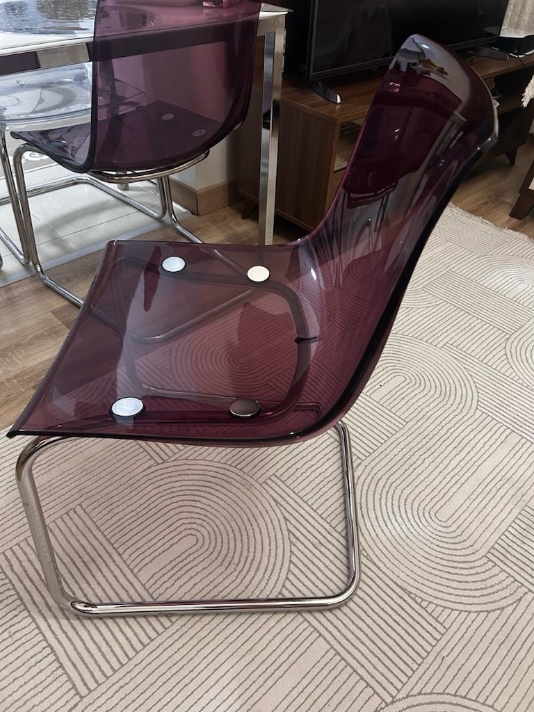 ikea şeffaf sandalye 4 tane - 3