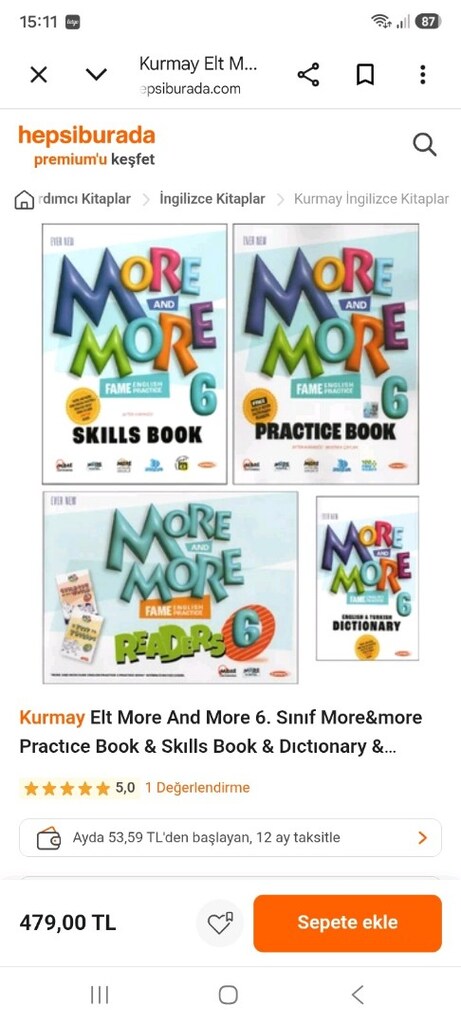6. sınıf İngilizce More and More - 5