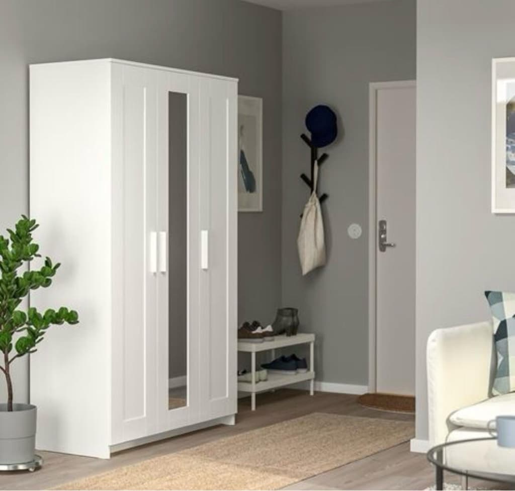 yeni gibi IKEA BRİMNES 3 KAPAKLI GARDIROP - 5