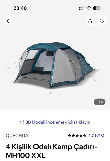 quechua mh100 xl fresh&black