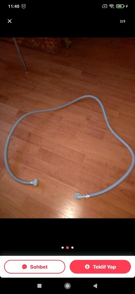ÇAMAŞIR BULAŞIK TEMİZ SU HORTUMU 2 Metre İstanbul, Esenyurt - 2