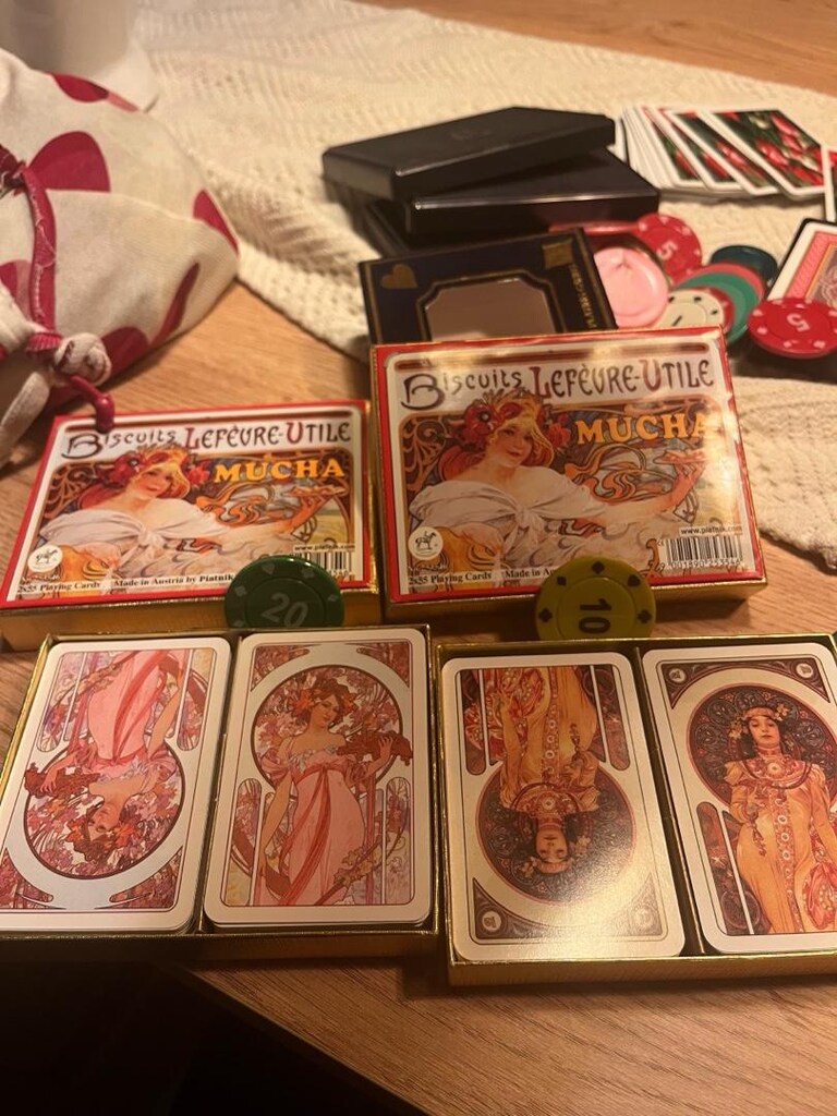 Piatnik Mucha Art Nouveau Çift Deste İskambil Kartı - Sıfır - 2
