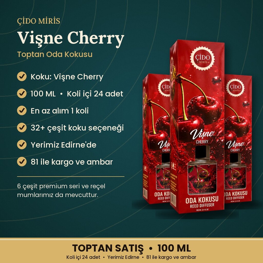 VİŞNE ODA KOKUSU 100ML ÇİDO MİRİS - TOPTAN 32 ÇEŞİT - 2
