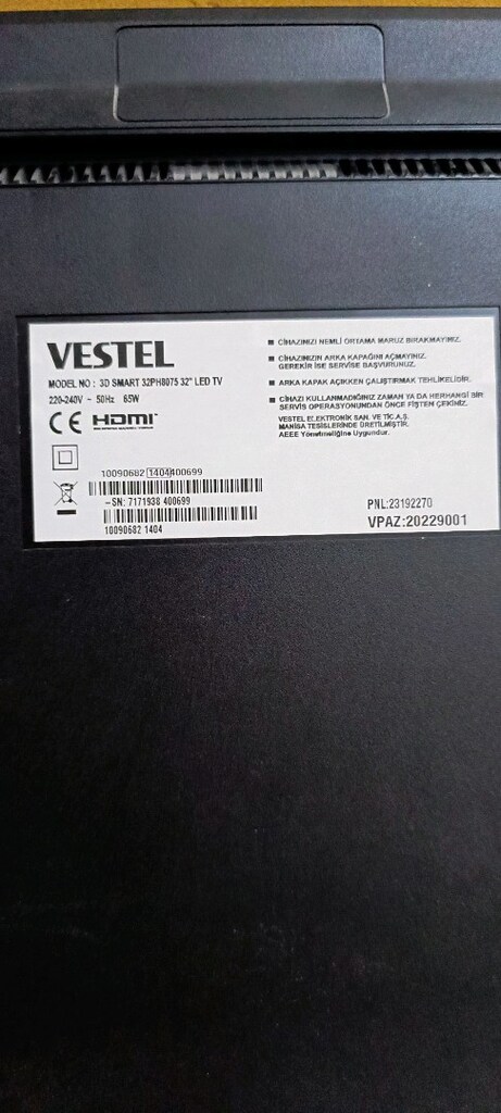 Vestel 3D smart 32ph8075 led tv - 2