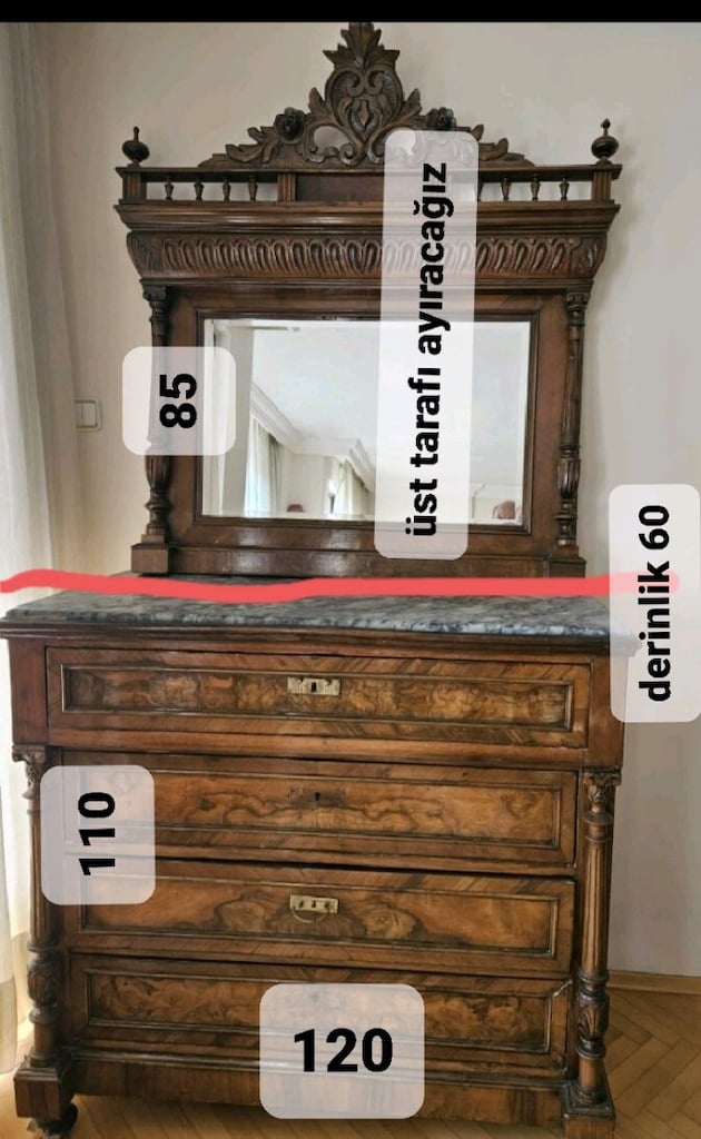 Antika konsol. 150 yıllık.Ankara içi nakliye dahil.Açıklamayı okuyunuz - 3