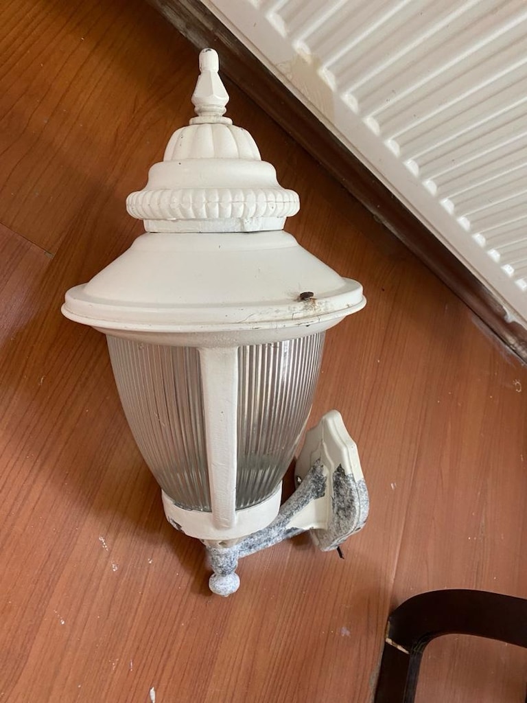 2 li 55 cm yükseklik alimünyum döküm boya bahçe aplik - 4