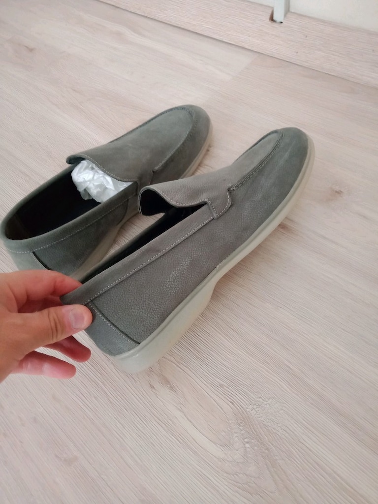 Gri Deri Loafer Ayakkabı - 3