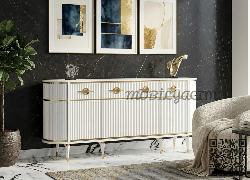 ATÖLYEDEN ŞIK KAVİSLİ OVAL KONSOL UYGUN FİYAT-SIFIR-RENK SEÇENEĞİ İLE - 6