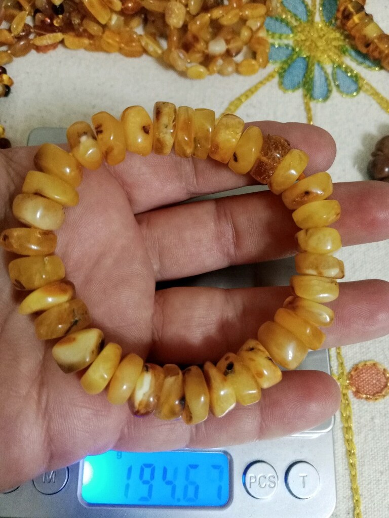 Damla Kehribar bileklik 20 cm 20 gram - 2