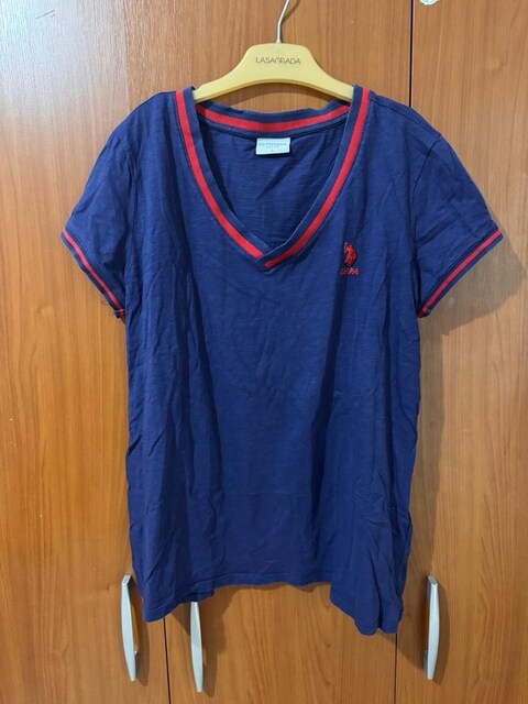 US Polo Assn Lacivert V Yaka Tişört