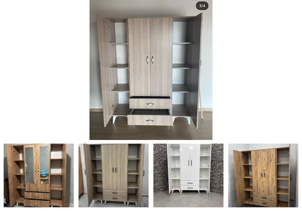 4 kapaklı elbise dolabı hrpzjxcles - 2