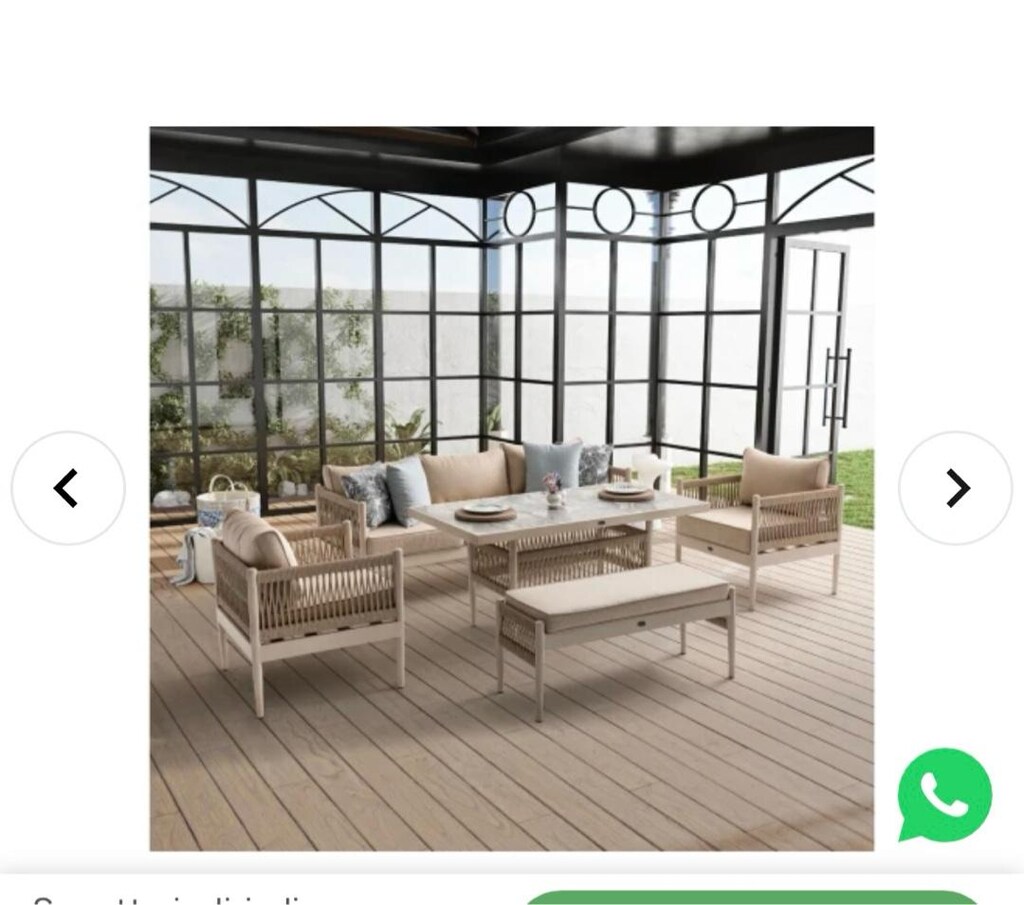 terazzi Lyon bahçe balkon oturma grubu - 11