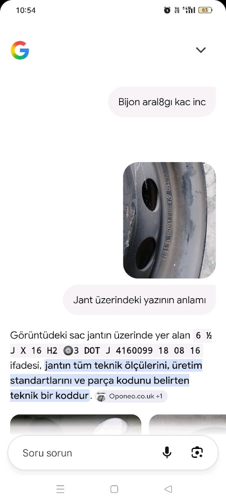 4 adet 16 inç kara jant takas olur - 4