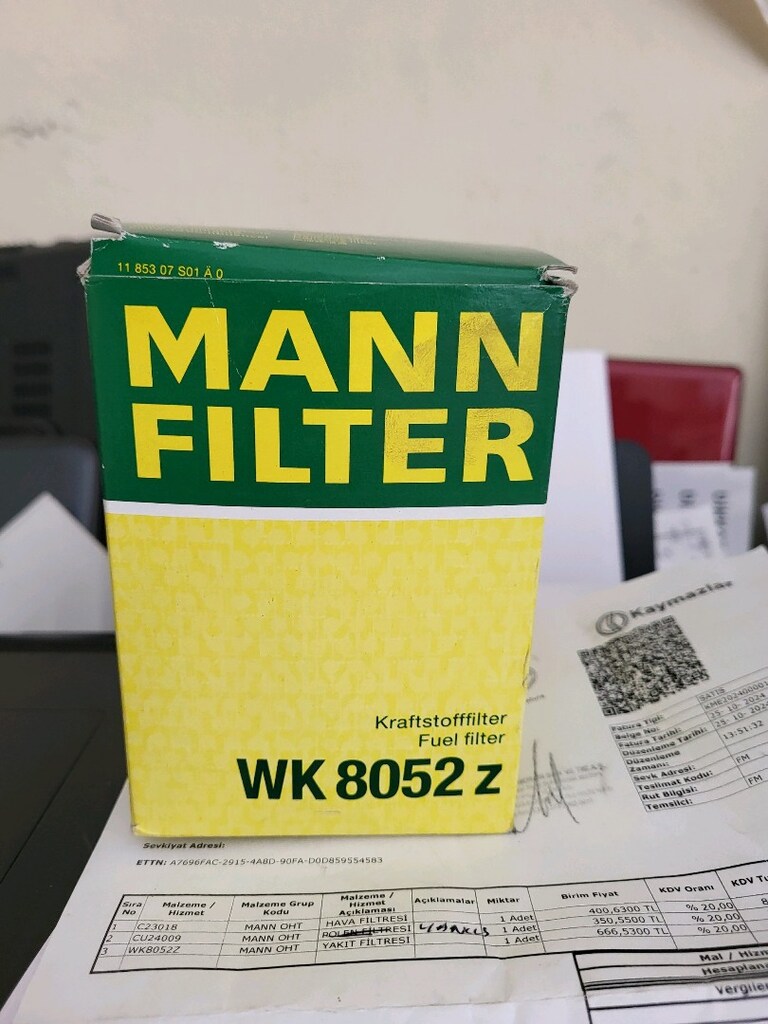 orjinal mazda yakıt filtre mann wk 8052z - 6