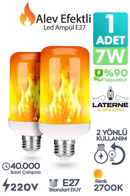 ALEV EFEKTLİ LED AMPUL