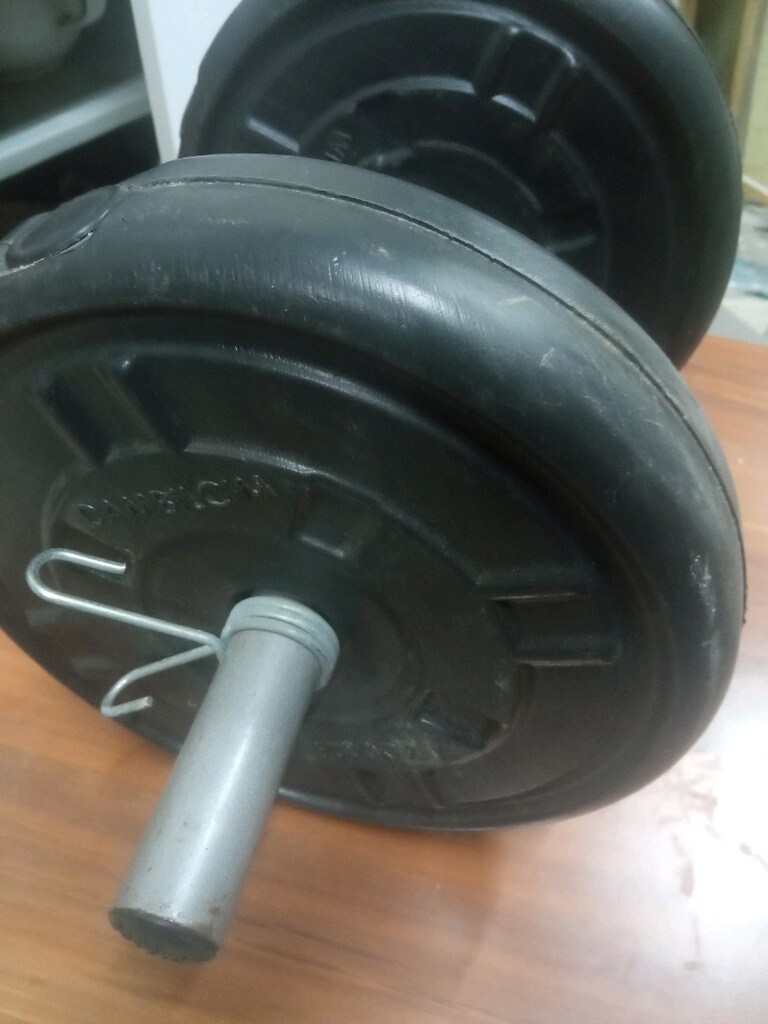 2x10 Kg toplam 20 kg Dambıl kauçuk çift kol - 6