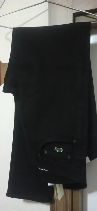 Lacoste Siyah kot pantolon slim fit 34