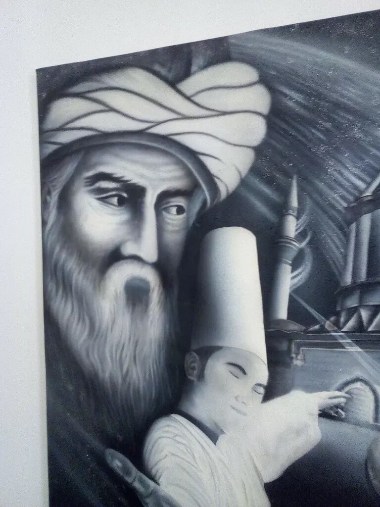 Mevlana tablo airbrush resim - 3