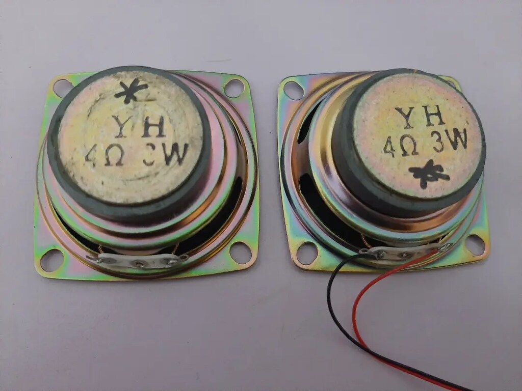 Hoparlör Normal bass Tiz kare Hoparlör 5cm 3w 4m 2 adet pazarlık yok - 2