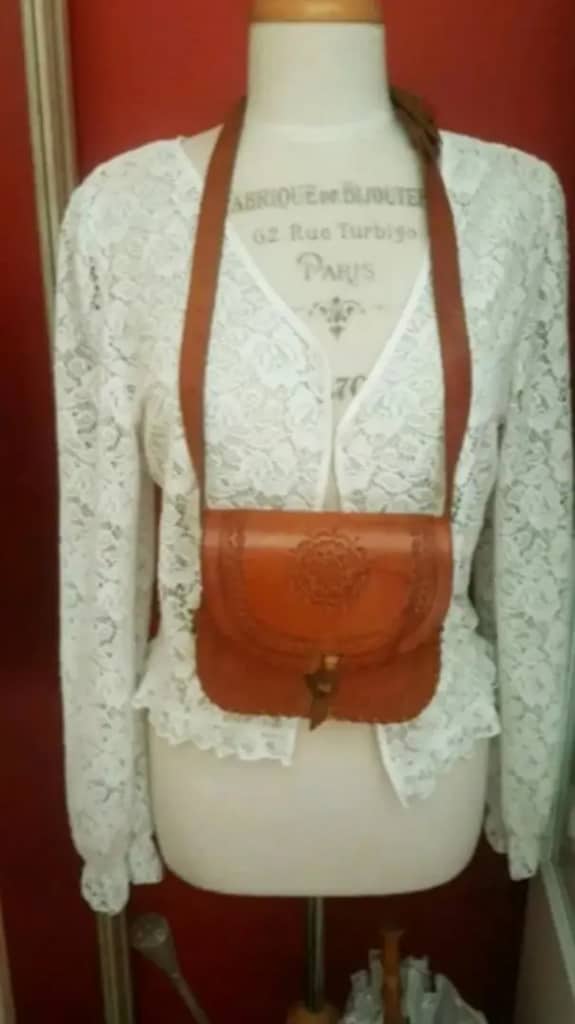 Vintage otantik deri çanta