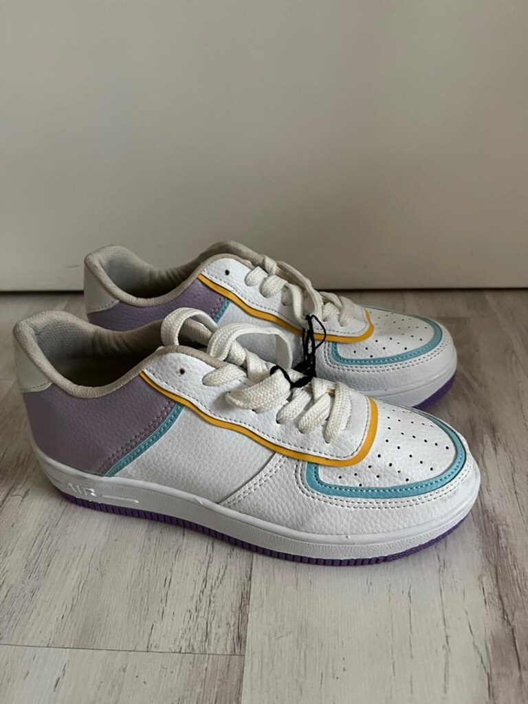 Kadın NASA Lisanslı Bağcıklı Düz Taban Suni Deri Sneaker Ayakkabı