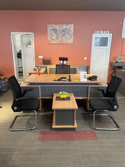 KLAS OFİS ÜSKÜDAR 180x85 MARBELLA KİRAZ MAKAM TAKIMI KOLTUKSUZ
