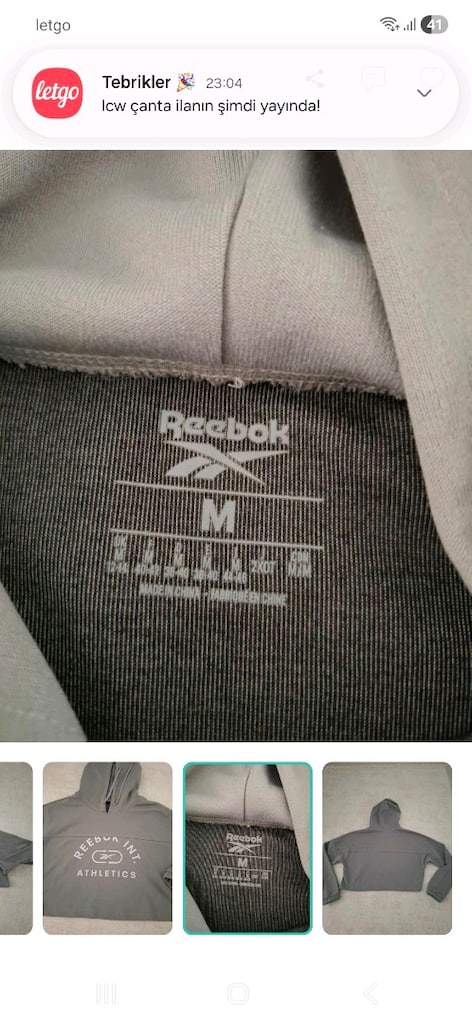 reebok crop sweetshirt - 3