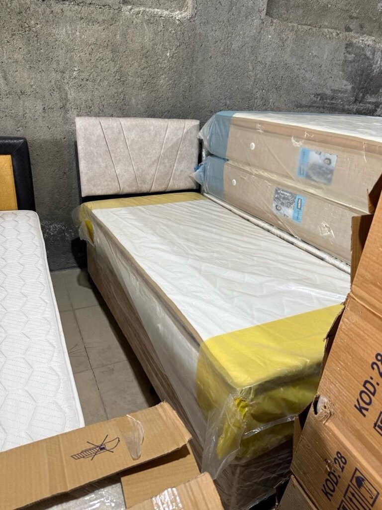 sıfır tek kişilik baza başlık yatak çelik kasa - 4